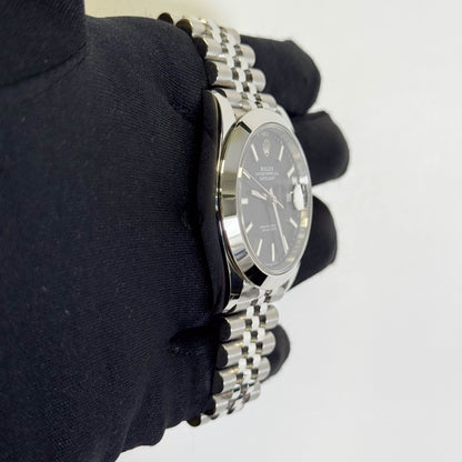 Rolex Datejust 41mm Black Dial Watch Ref# 126300 - Happy Jewelers Fine Jewelry Lifetime Warranty