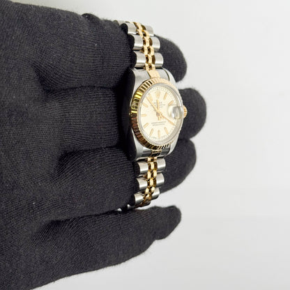 Rolex Datejust 26mm Champagne Dial Watch Ref# 69173