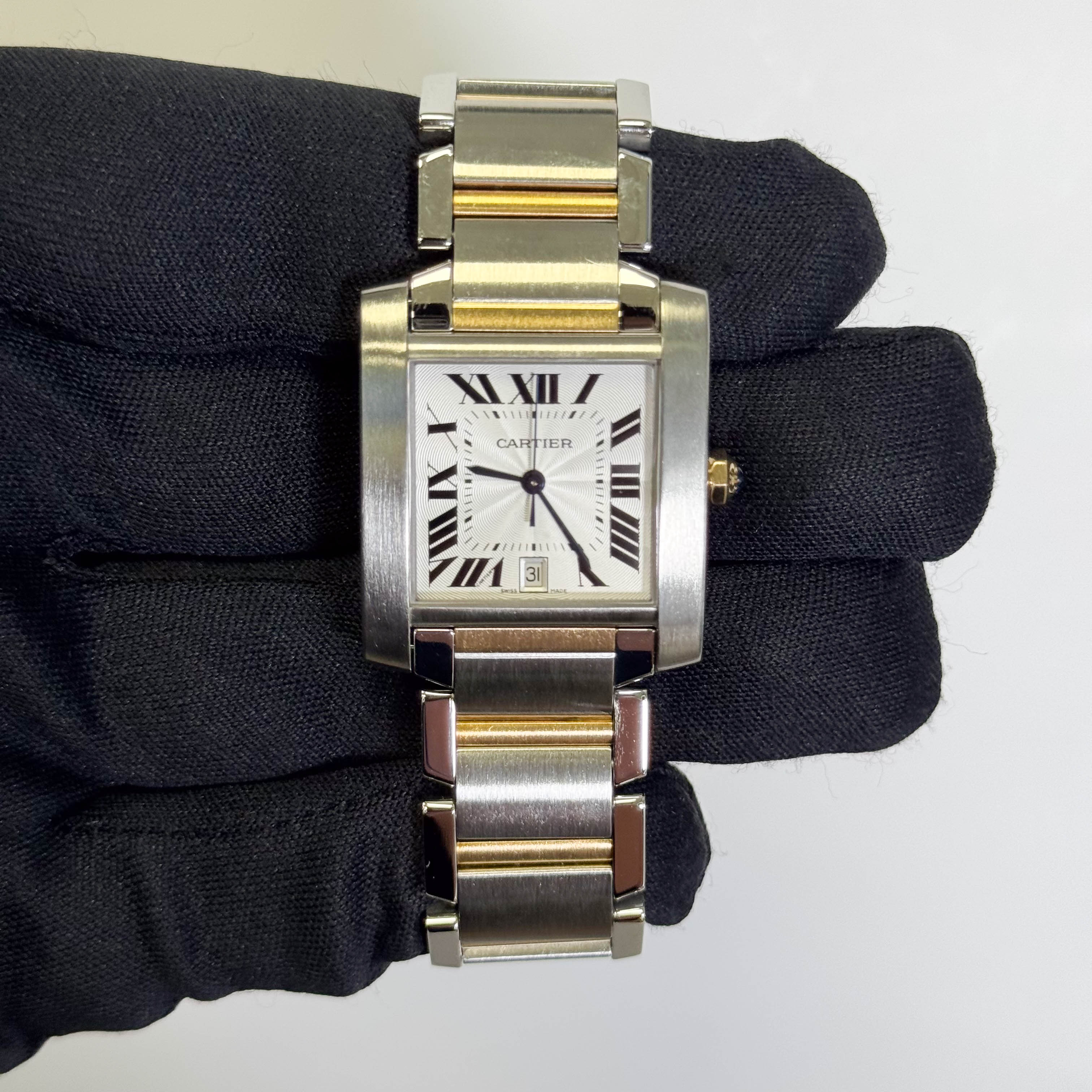 Cartier Tank Francaise 25mm Ivory Dial Ref#W51005Q4 - Happy Jewelers Fine Jewelry Lifetime Warranty