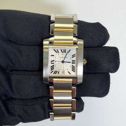 Cartier Tank Francaise 25mm Ivory Dial Watch Ref#W51005Q4 - Happy Jewelers Fine Jewelry Lifetime Warranty