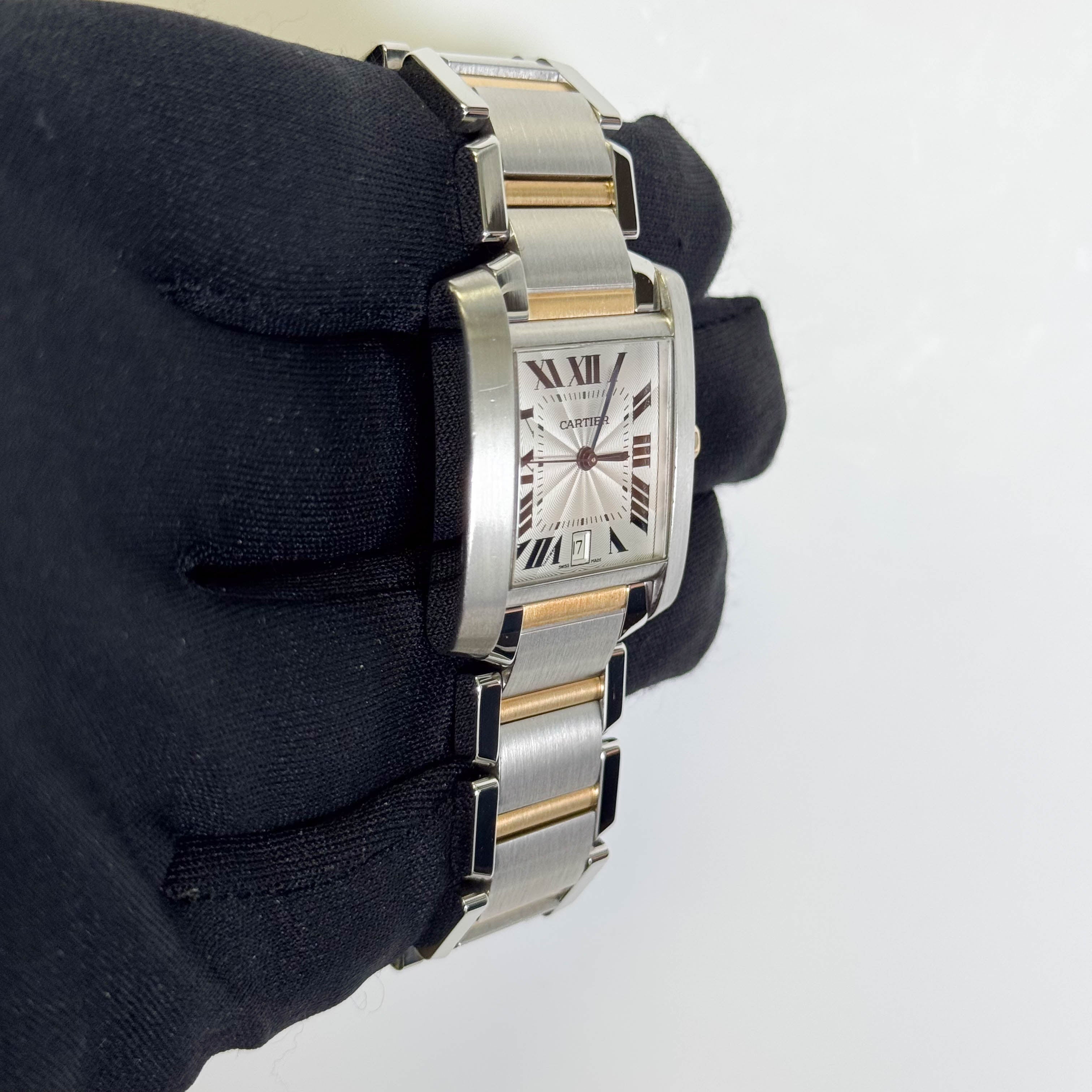 Cartier Tank Francaise 25mm Ivory Dial Ref#W51005Q4