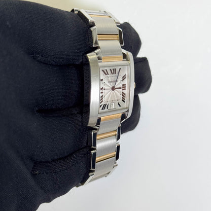 Cartier Tank Francaise 25mm Ivory Dial Watch Ref#W51005Q4 - Happy Jewelers Fine Jewelry Lifetime Warranty