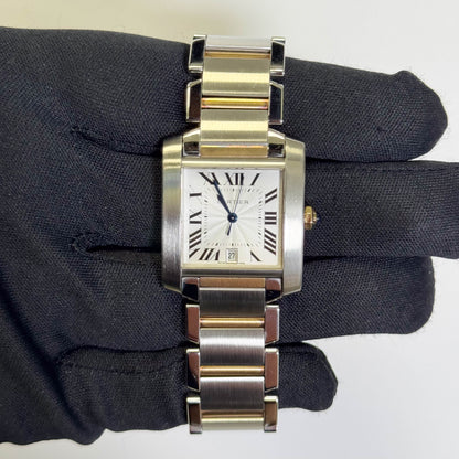 Cartier Tank Francaise 25mm Ivory Dial Ref#W51005Q4 - Happy Jewelers Fine Jewelry Lifetime Warranty