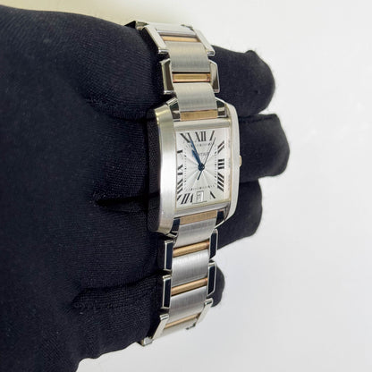 Cartier Tank Francaise 25mm Ivory Dial Ref#W51005Q4 - Happy Jewelers Fine Jewelry Lifetime Warranty