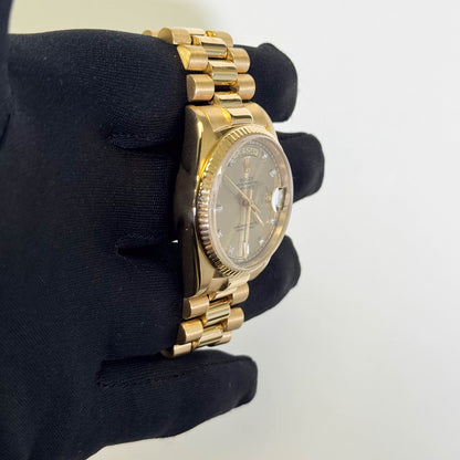Rolex Day-Date 36mm Champagne Dial Watch Ref# 18038 - Happy Jewelers Fine Jewelry Lifetime Warranty