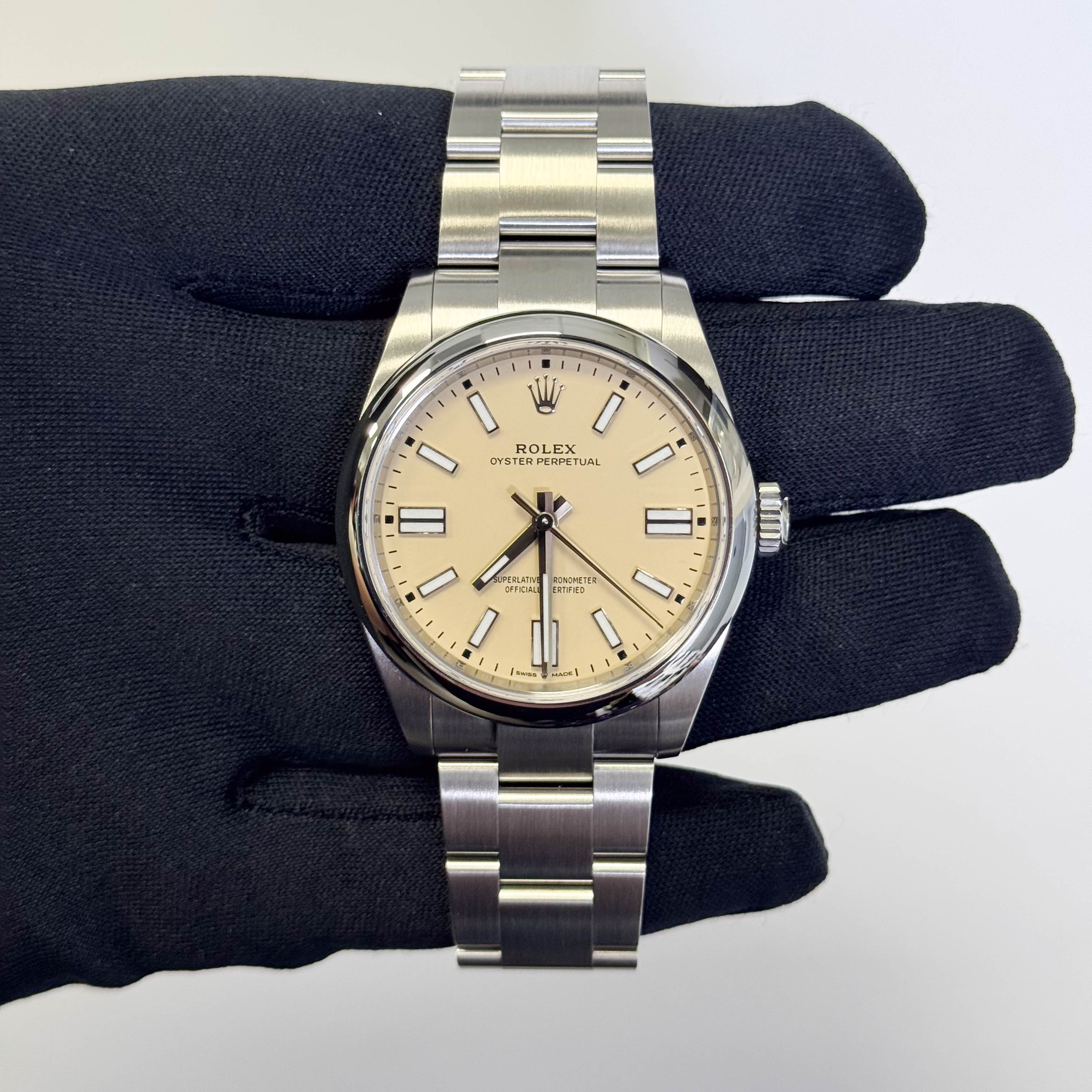 Rolex Oyster Perpetual 41mm Beige Dial Watch Ref# 134300