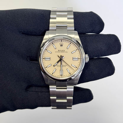 Rolex Oyster Perpetual 41mm Beige Dial Watch Ref# 134300 - Happy Jewelers Fine Jewelry Lifetime Warranty