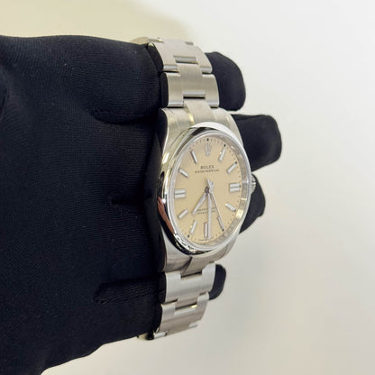 Rolex Oyster Perpetual 41mm Beige Dial Watch Ref# 134300 - Happy Jewelers Fine Jewelry Lifetime Warranty
