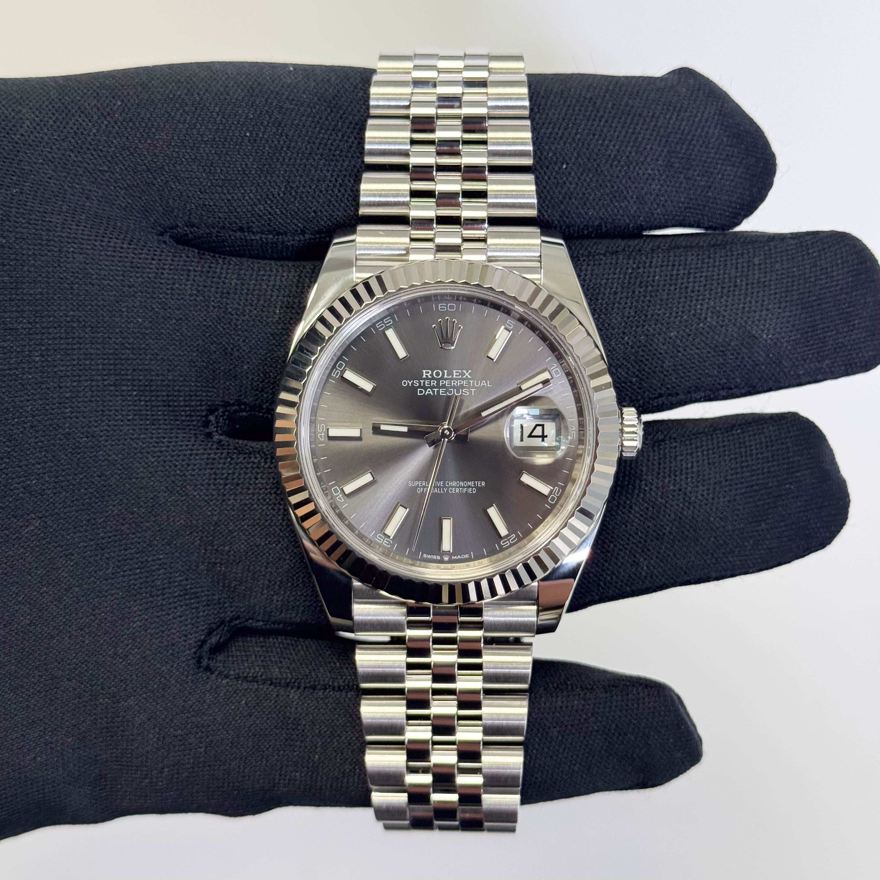 Rolex Datejust 41mm Rhodium Dial Watch Ref# 126334 - Happy Jewelers Fine Jewelry Lifetime Warranty