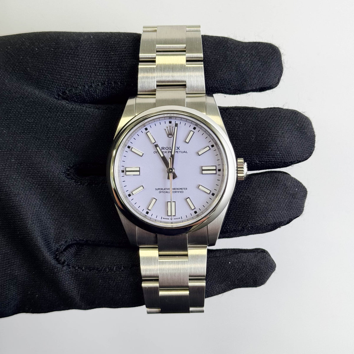 Rolex Oyster Perpetual 41mm Lilac Dial Watch Ref# 134300