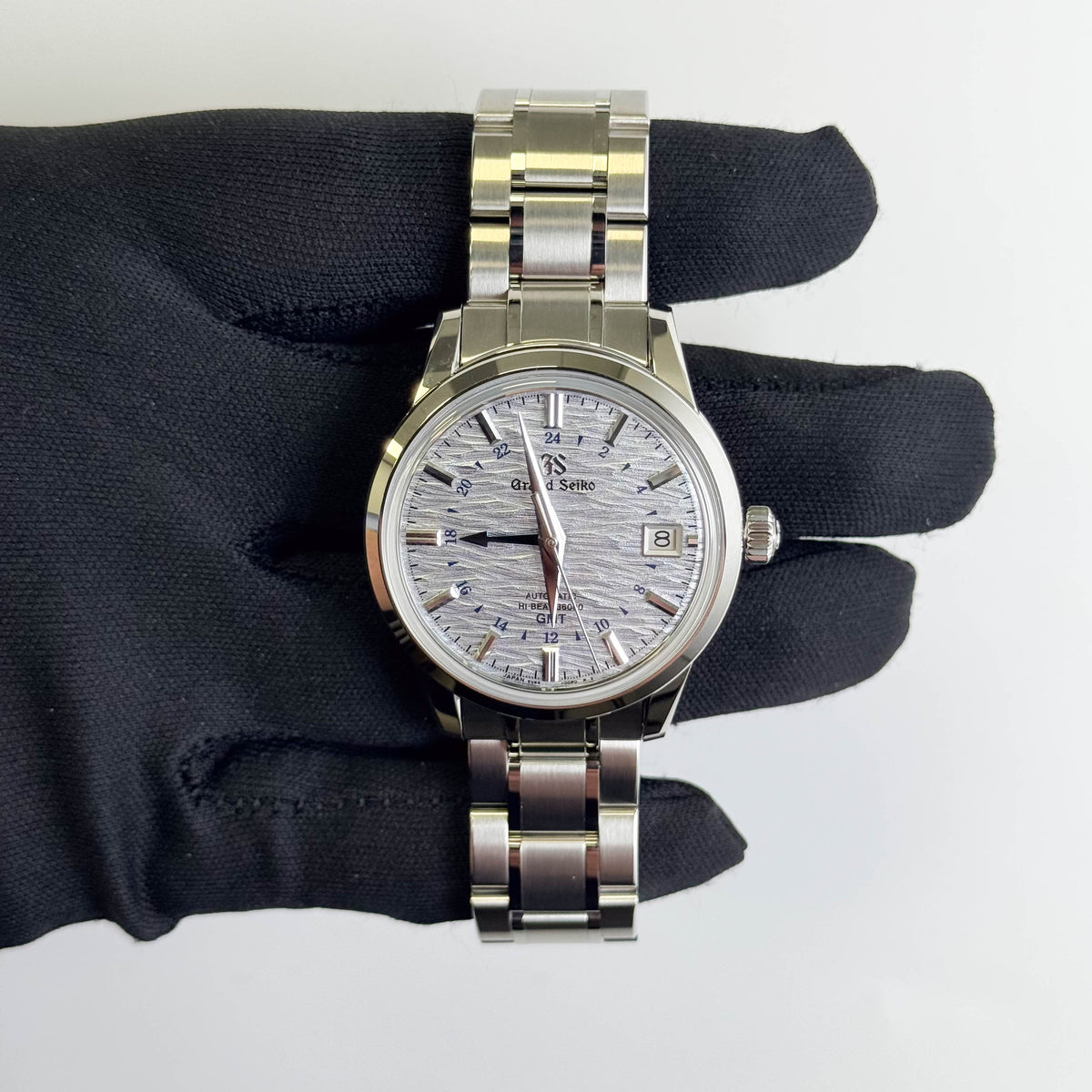 Grand Seiko Elegance GMT 39.5mm Light Blue Dial Watch Ref# SBGJ249