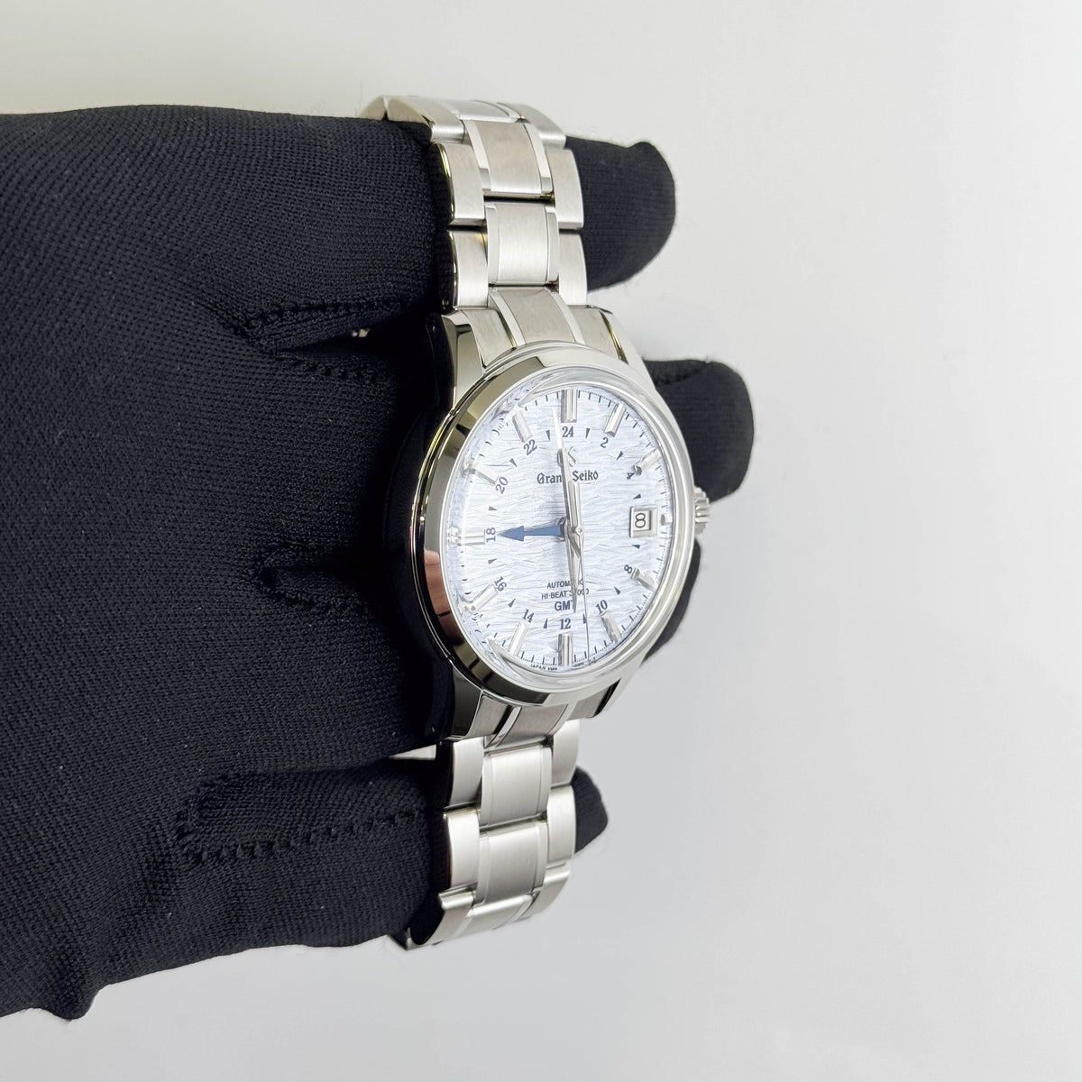 Grand Seiko Elegance GMT 39.5mm Light Blue Dial Watch Ref# SBGJ249