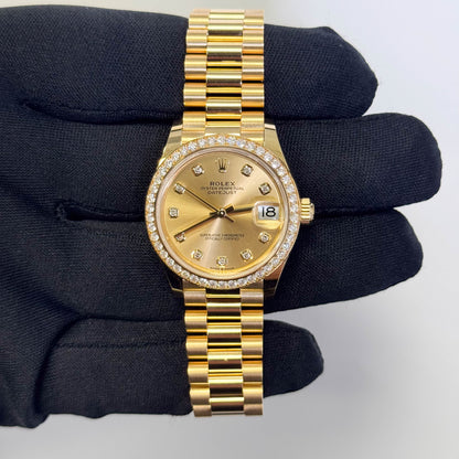 Rolex Datejust 31mm Champagne Dial Watch Ref# 278288RBR - Happy Jewelers Fine Jewelry Lifetime Warranty