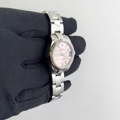 Rolex Datejust 28mm Pink Dial Watch Ref# 279174