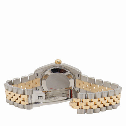 Rolex Datejust 31mm Yellow Gold & Stainless Steel Champagne Diamond Dial Watch Reference# 178273 - Happy Jewelers Fine Jewelry Lifetime Warranty