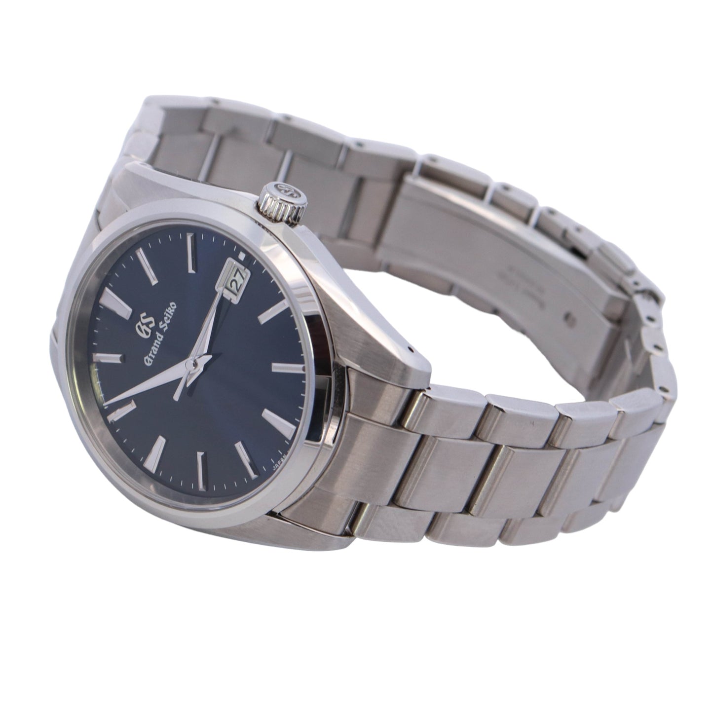 Grand Seiko Heritage Stainless Steel 40mm Dark Blue Stick Dial Watch Reference #: SBGP013
