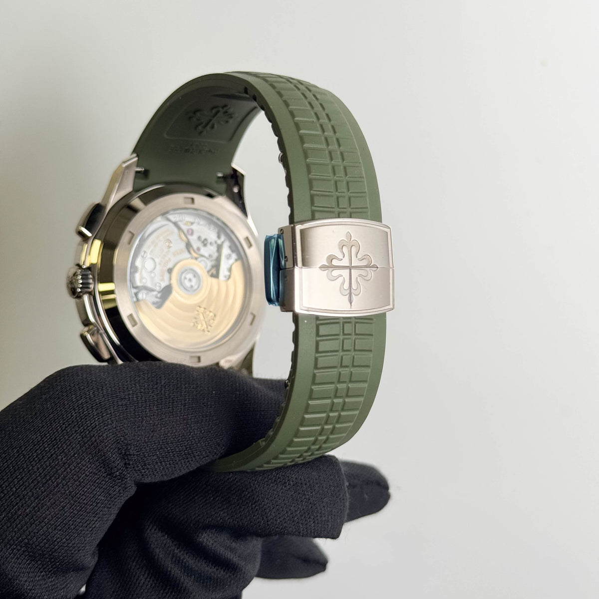 Patek Philippe Aquanaut 42mm Green Dial Watch Ref# 5968G-010