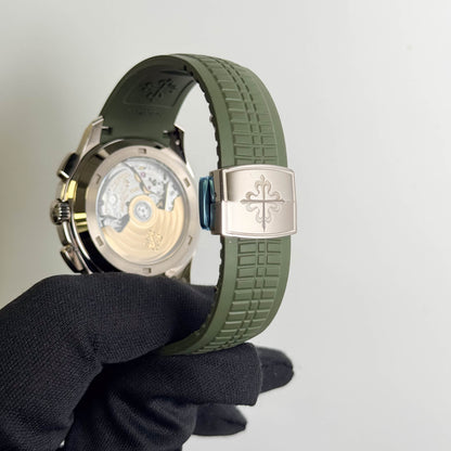 Patek Philippe Aquanaut 42mm Green Dial Watch Ref# 5968G-010