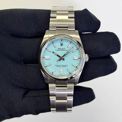 Rolex Oyster Perpetual 36mm Tiffany Dial Watch Ref# 126000 - Happy Jewelers Fine Jewelry Lifetime Warranty