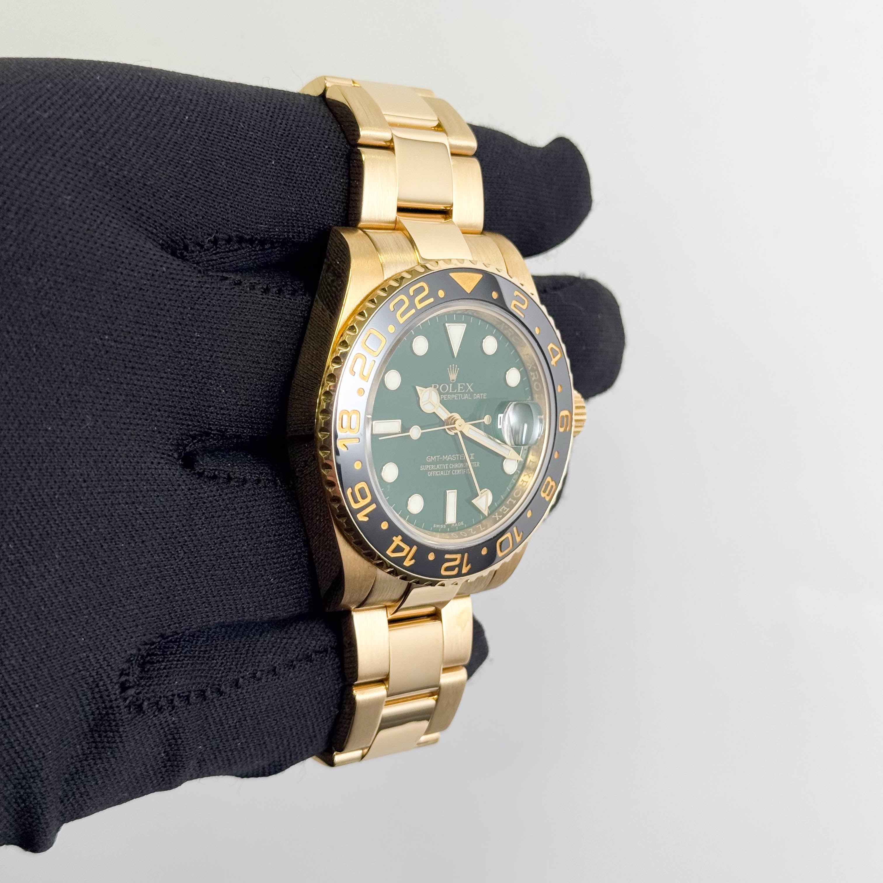 chest114 ALLEGRORF-1144 グリーン　新品未使用 Rolex GMT Master II 40mm Green Dial Watch Ref# 116718LN – Happy