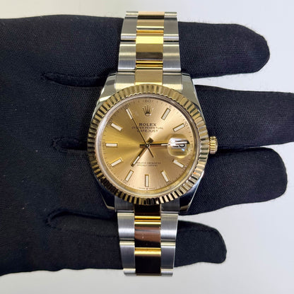 Rolex Datejust 41mm Champagne Dial Watch Ref# 126333 - Happy Jewelers Fine Jewelry Lifetime Warranty