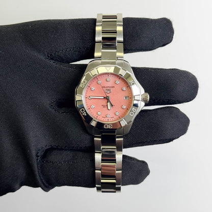 Tag Heuer Aquaracer Professional 200 Solargraph 34mm Pink Dial Watch Ref# WBP1318.BA0005