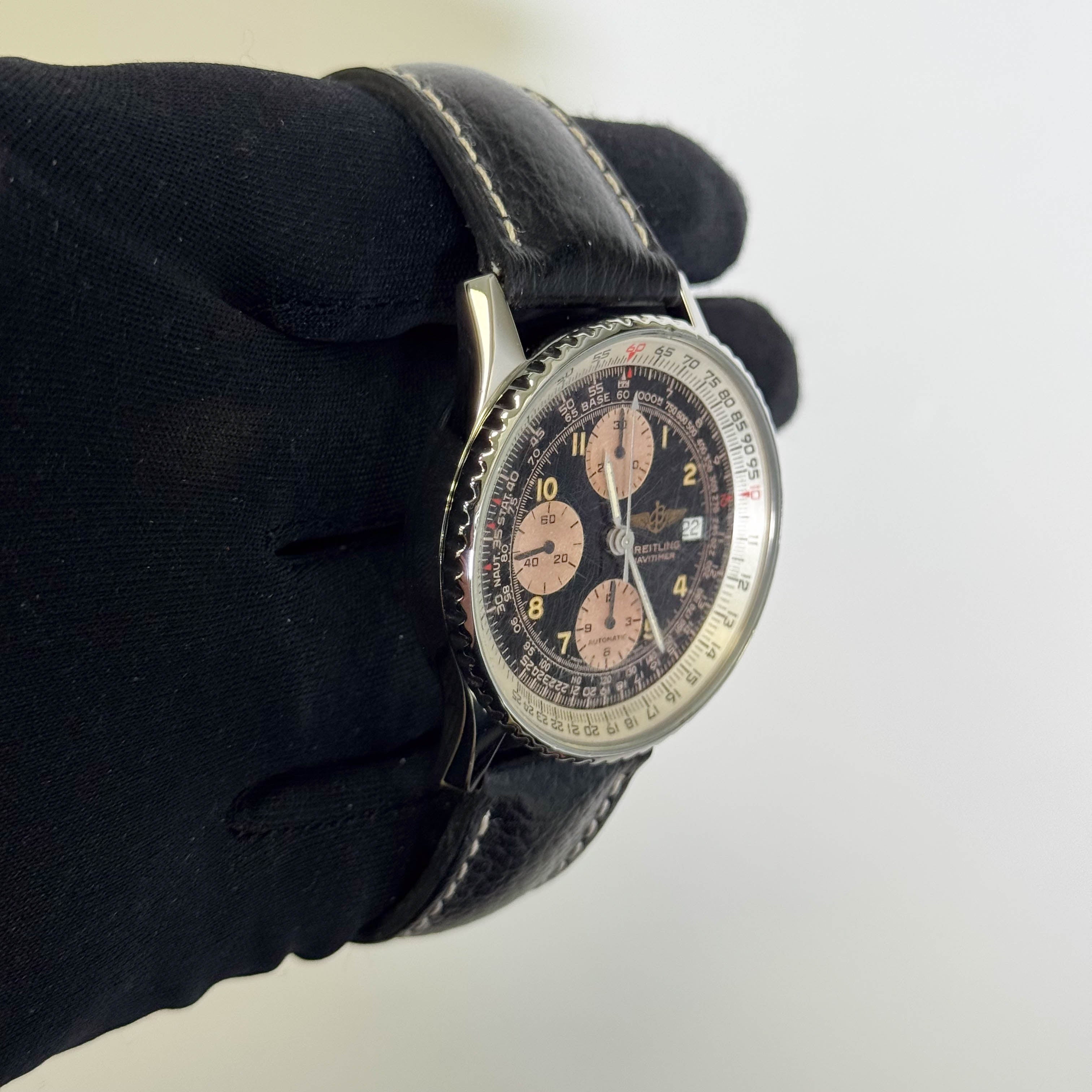 Breitling Navitimer Stainless Steel 41mm Black Chronograph Dial Watch Ref# A13019 - Happy Jewelers Fine Jewelry Lifetime Warranty