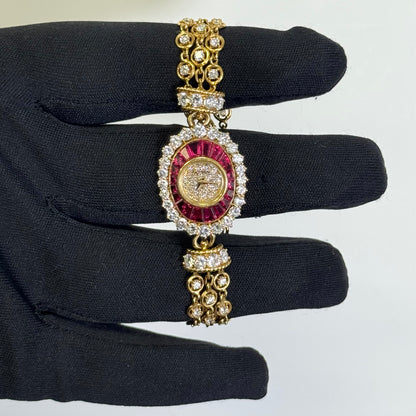 DeLaneau 27mm Pave Dial Watch Ref# L347