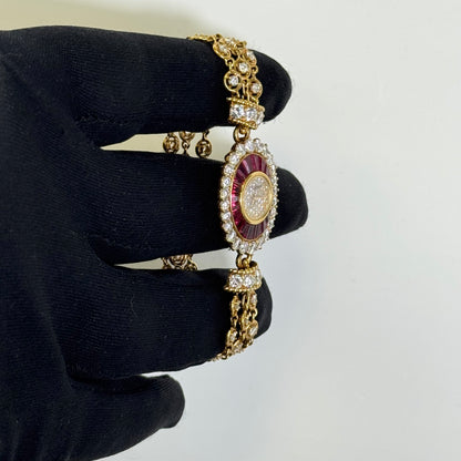 DeLaneau 27mm Pave Dial Watch Ref# L347