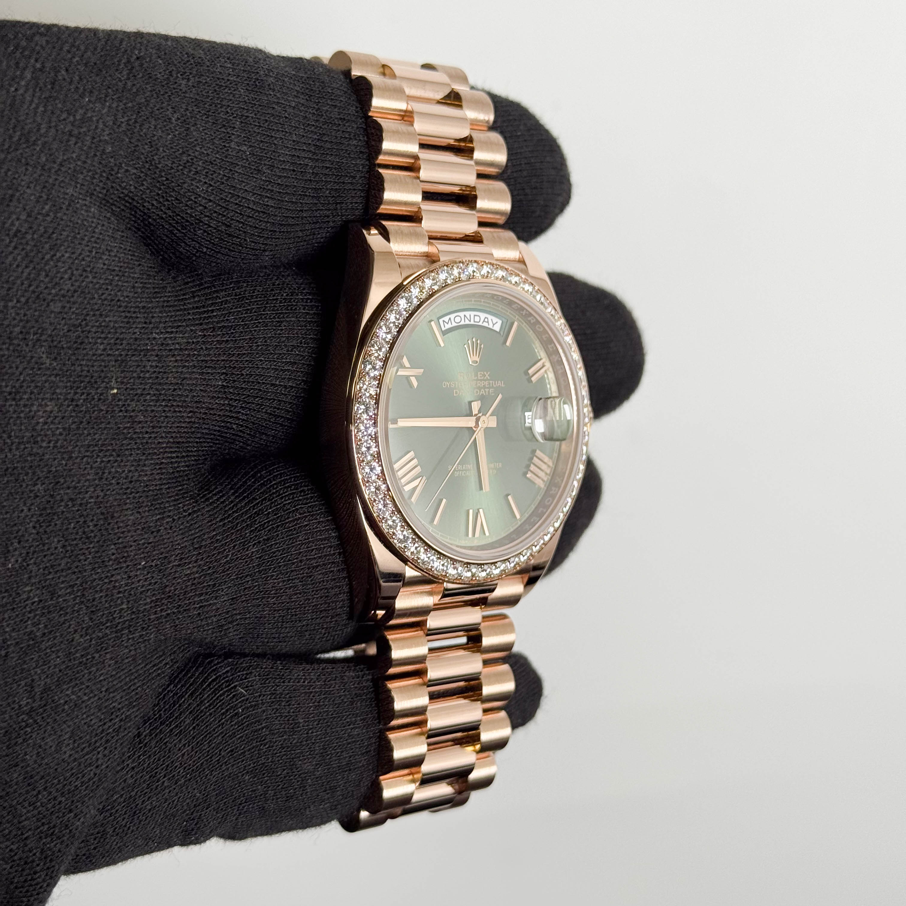 Rolex Day-Date 40mm Olive Green Dial Watch Ref: 228345RBR
