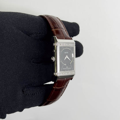 Jaeger LeCoultre Reverso Duetto Duo 40x25mm Silver Dial Watch Ref# Q2698421
