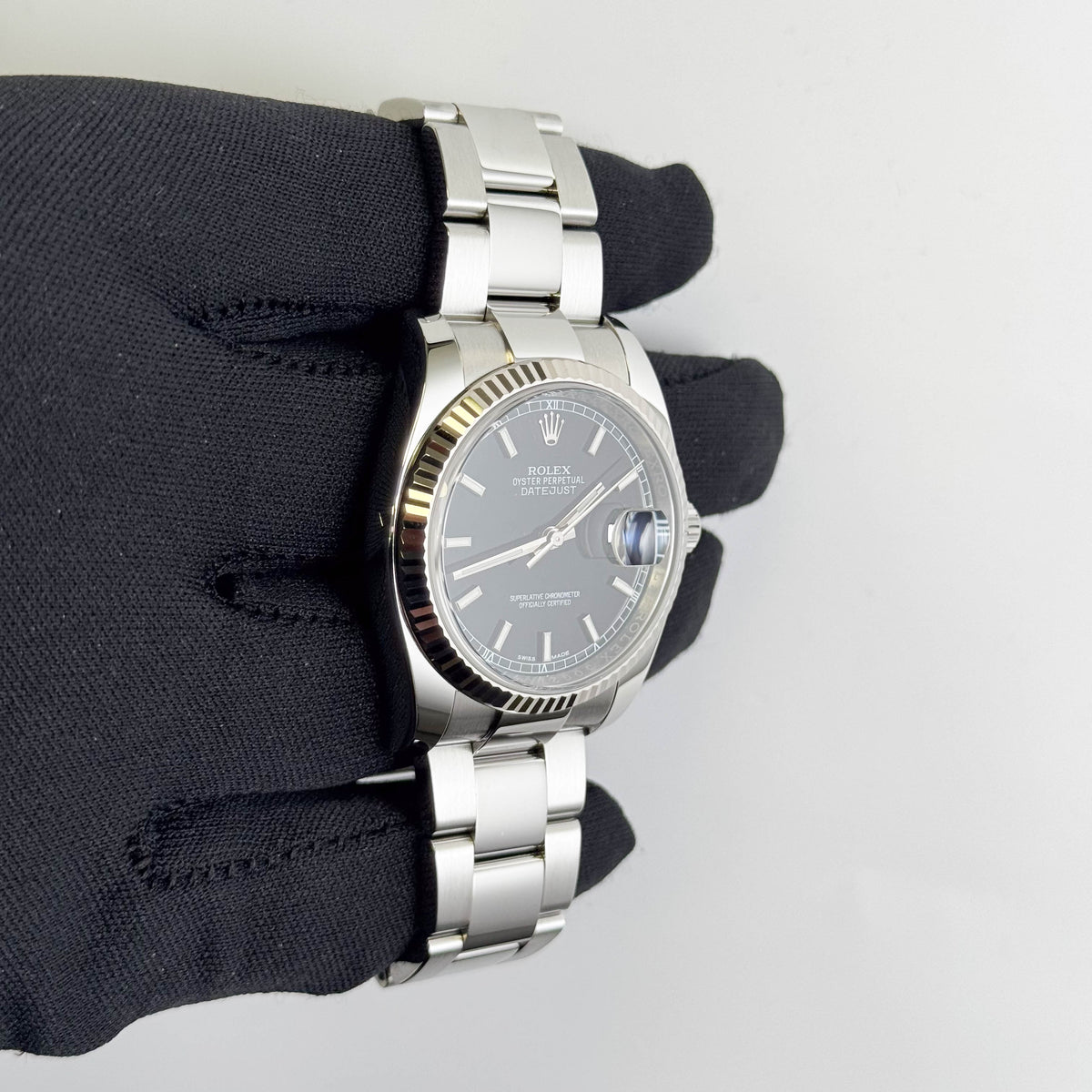 Rolex Datejust 36mm Black Dial Watch Ref# 116234