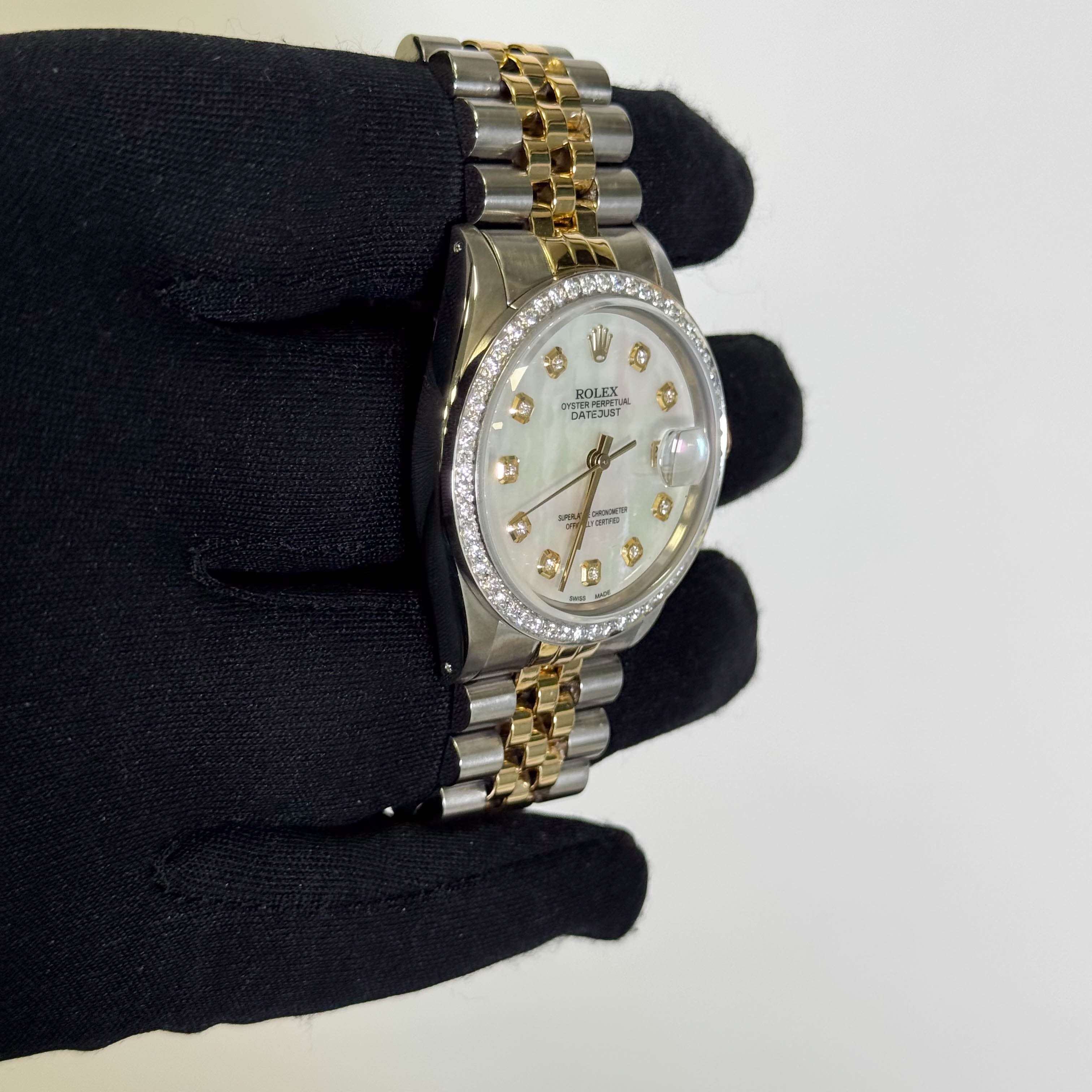 Rolex Datejust 36mm MOP Dial Watch Ref# 16233 - Happy Jewelers Fine Jewelry Lifetime Warranty