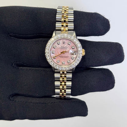 Rolex Datejust 26mm Pink MOP Dial Watch Ref# 6516 - Happy Jewelers Fine Jewelry Lifetime Warranty