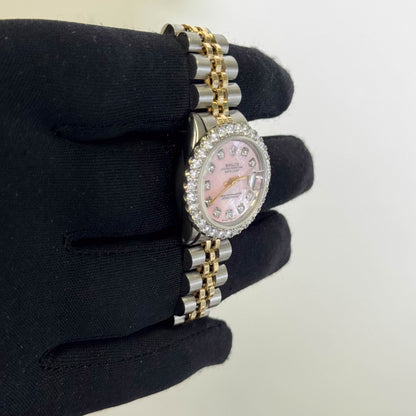 Rolex Datejust 26mm Pink MOP Dial Watch Ref# 6516 - Happy Jewelers Fine Jewelry Lifetime Warranty