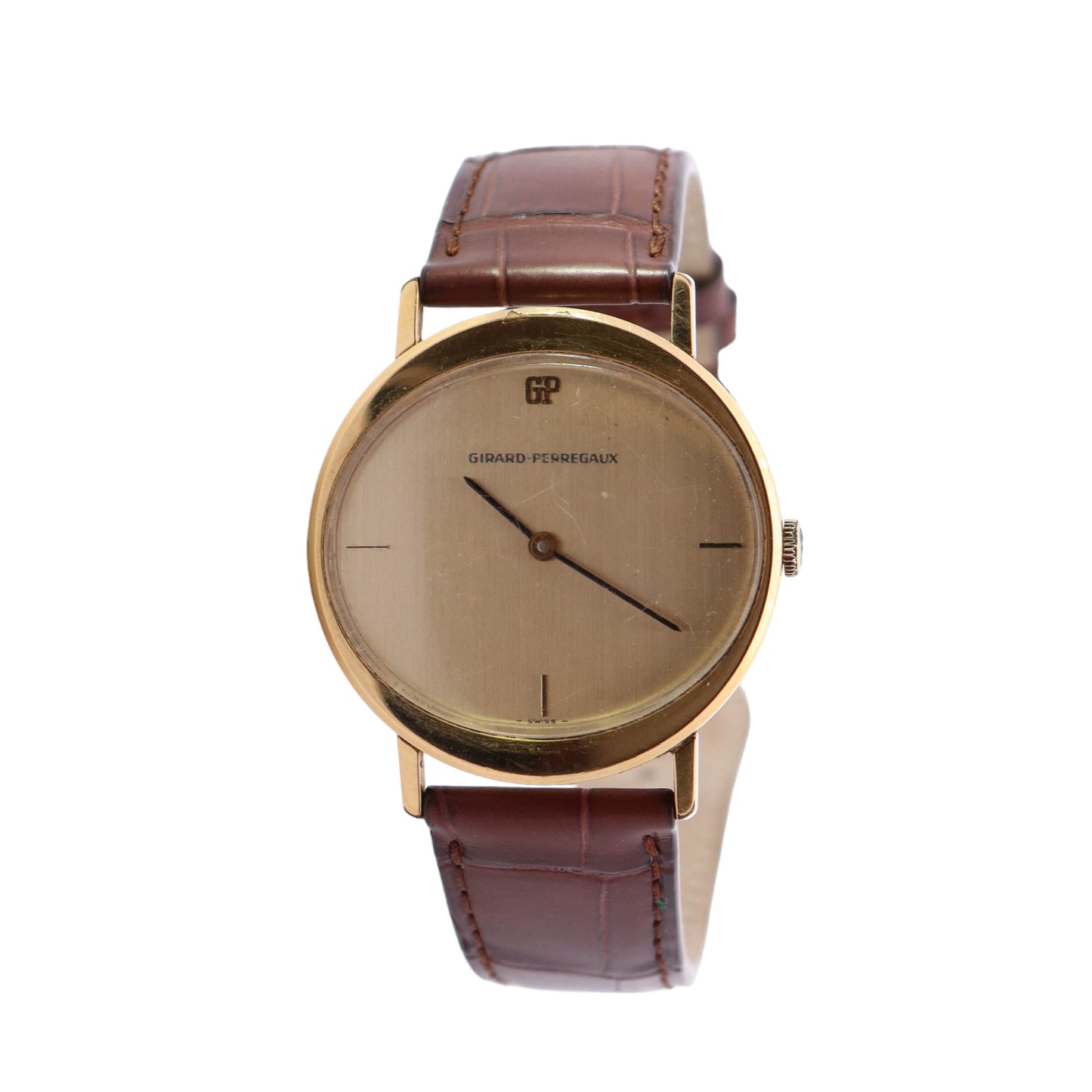 Girard Perregaux Yellow Gold Brown Leather Strap - Happy Jewelers Fine Jewelry Lifetime Warranty