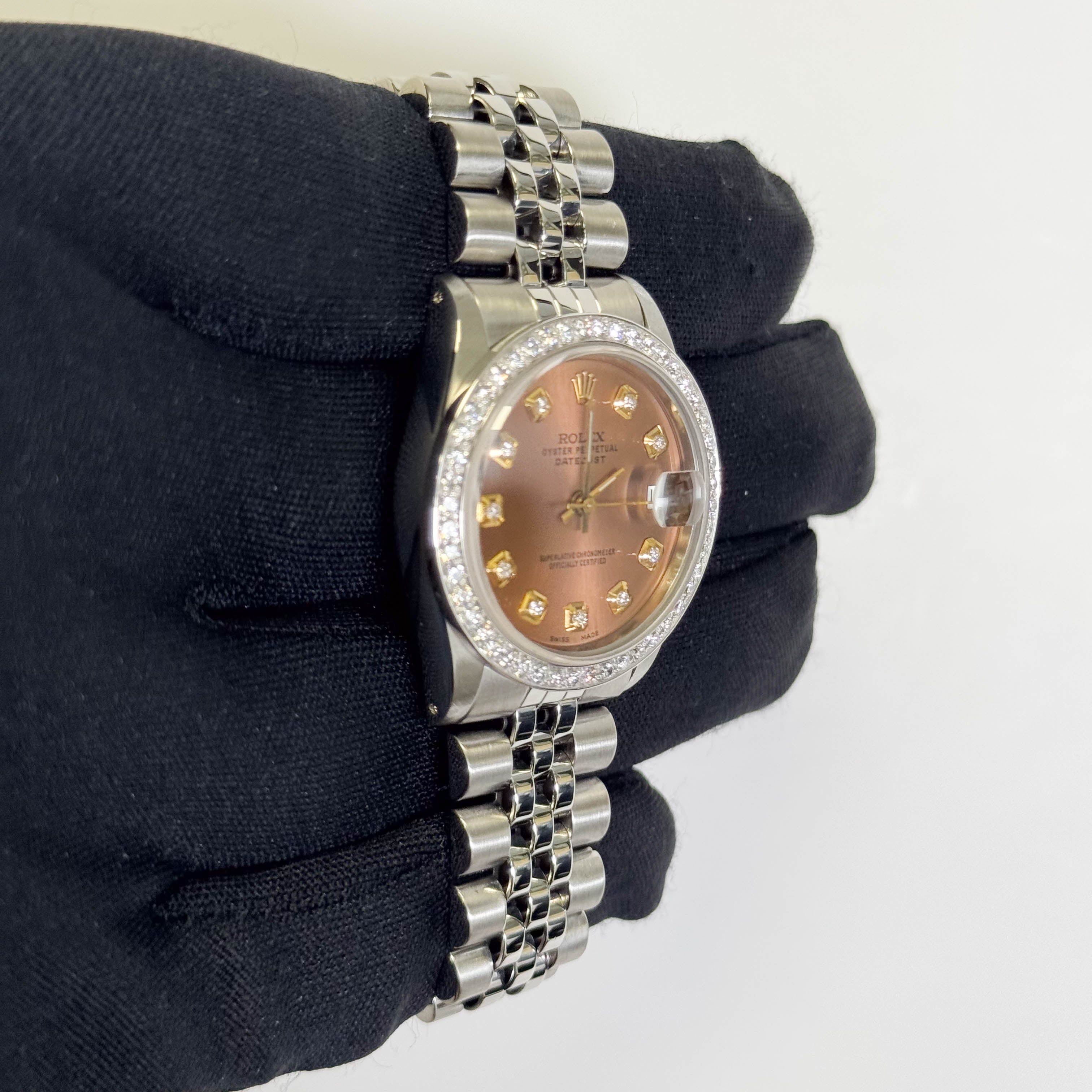 Rolex Datejust 31mm Dark Pink Dial Watch Ref# 68273