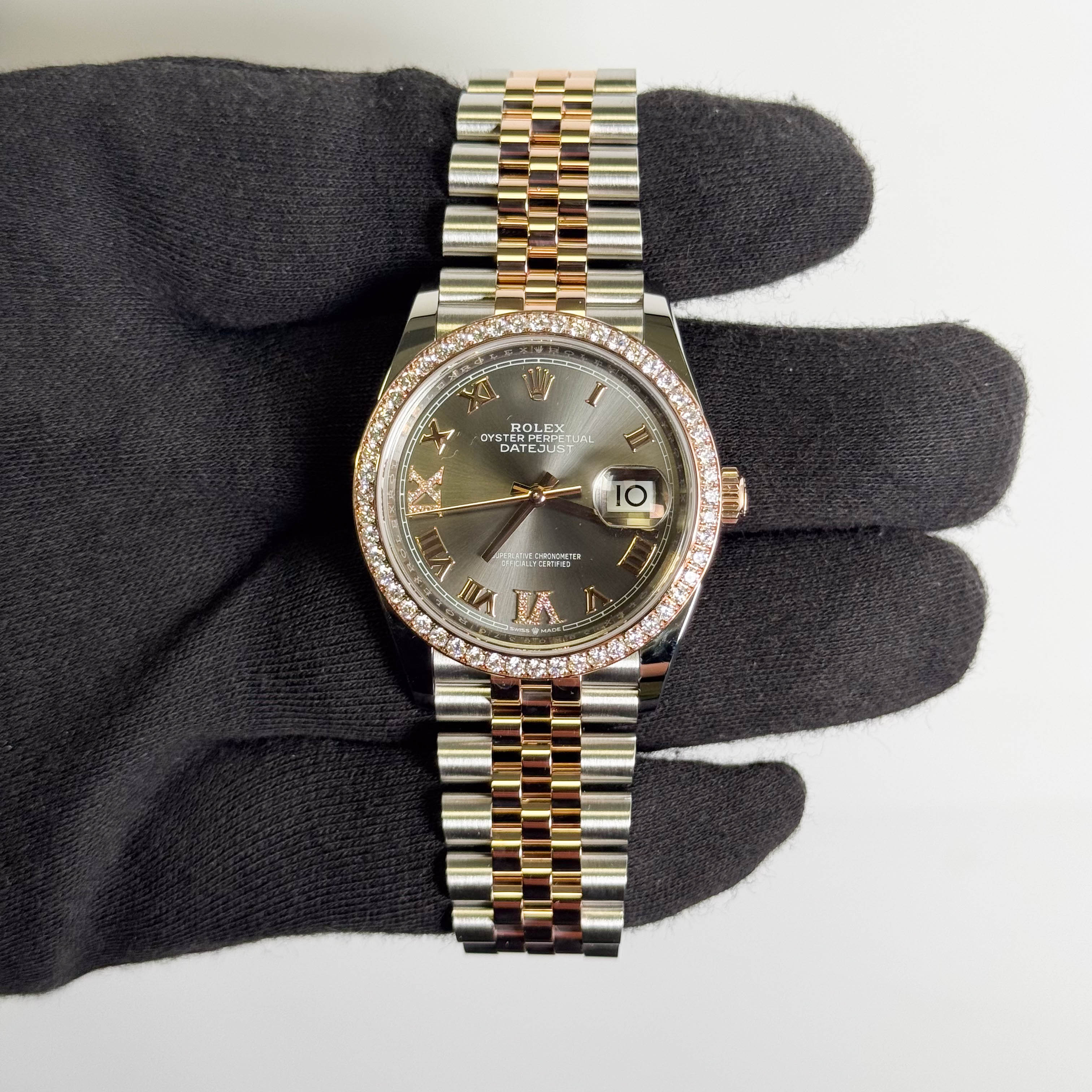 Rolex Datejust 36mm Grey Dial Watch Ref# 126281RBR