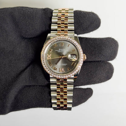 Rolex Datejust 36mm Grey Dial Watch Ref# 126281RBR