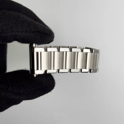Cartier Tank Française Stainless Steel 28mm White Dial Watch Ref# W51002Q3