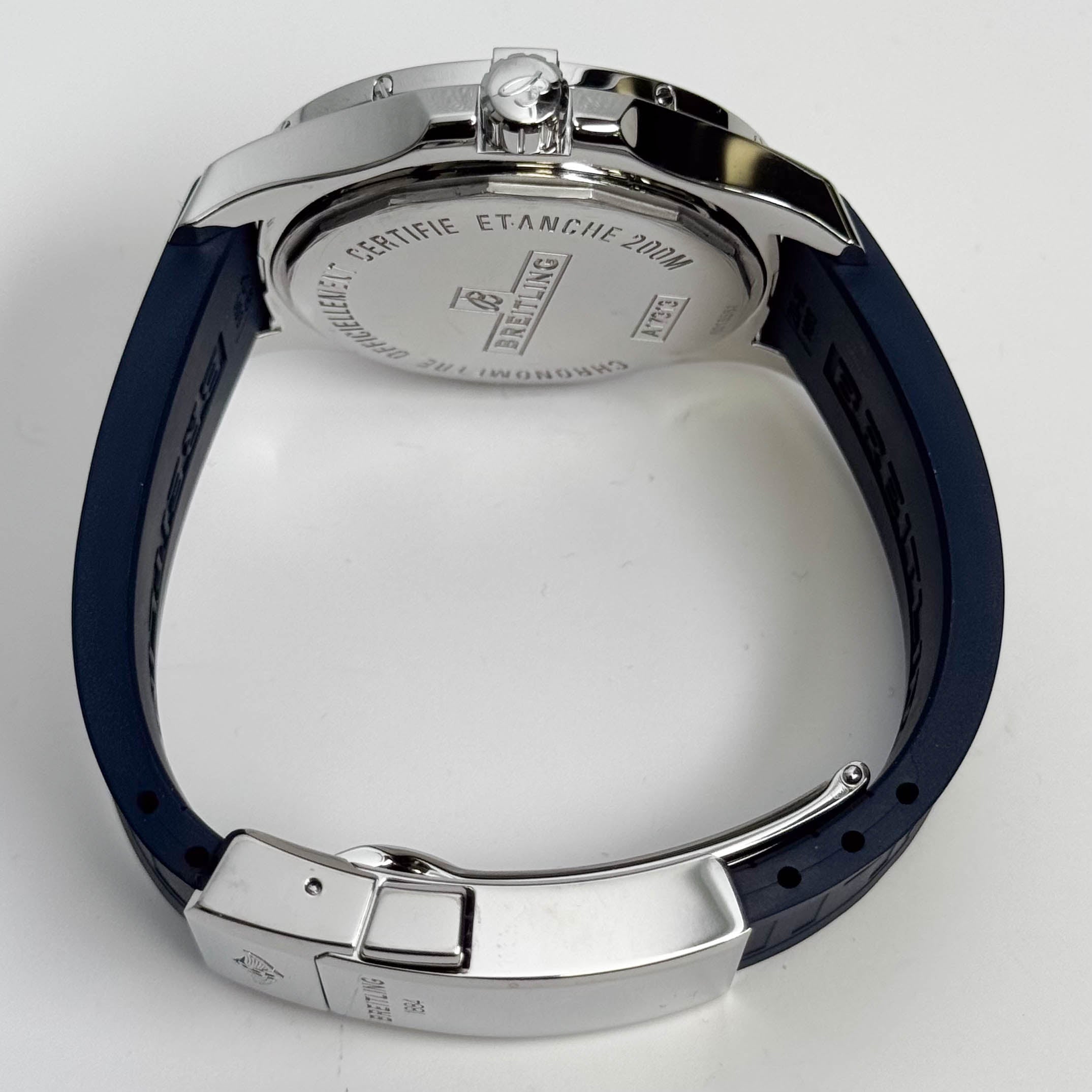 Breitling Colt Stainless Steel 41mm Blue Dial Watch Ref# A17313 - Happy Jewelers Fine Jewelry Lifetime Warranty