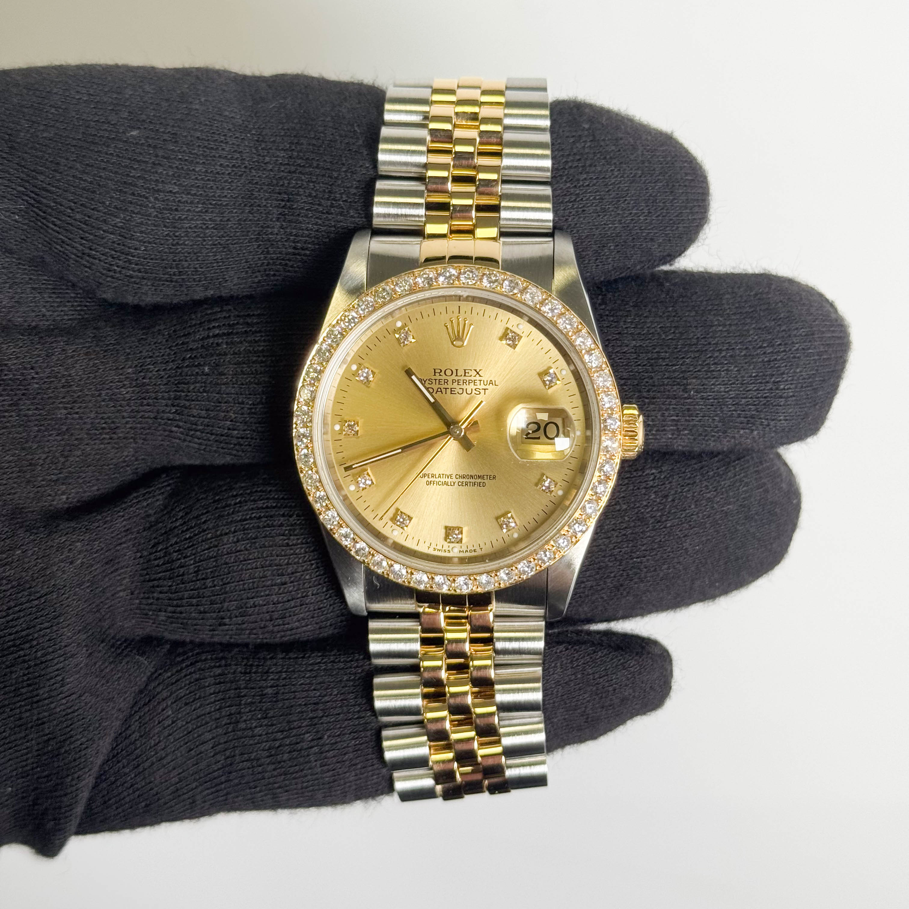 Rolex Datejust 36mm Champagne Dial Watch Ref# 16233