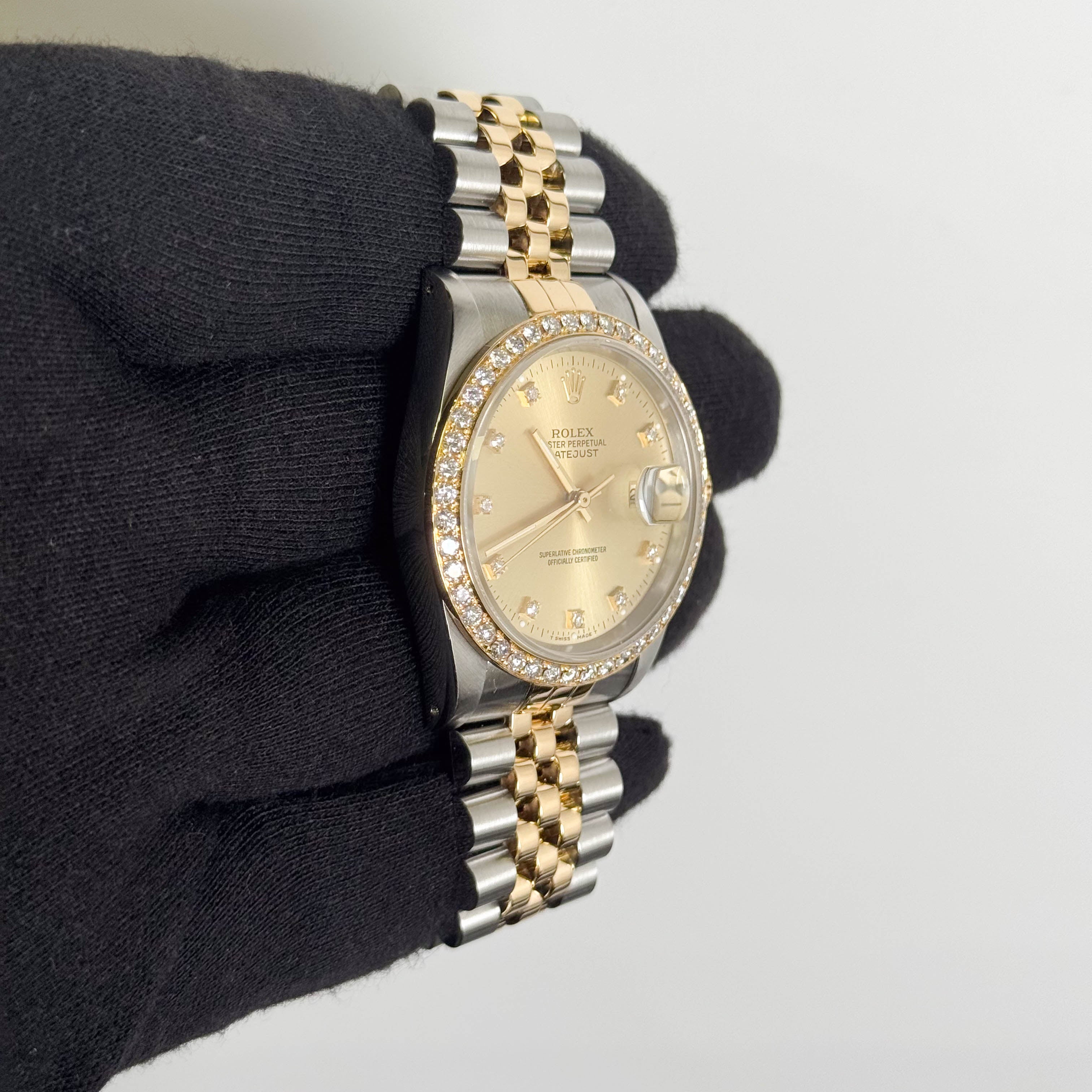 Rolex Datejust 36mm Champagne Dial Watch Ref# 16233