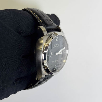 Panerai Luminor Stainless Steel 44mm Black Dial Watch Ref# PAM00312 - Happy Jewelers Fine Jewelry Lifetime Warranty
