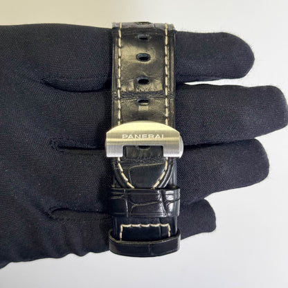 Panerai Luminor Stainless Steel 44mm Black Dial Watch Ref# PAM00312 - Happy Jewelers Fine Jewelry Lifetime Warranty