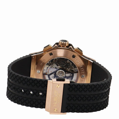 Hublot Big Bang Rose Gold 44mm Black Chronograph Dial Watch Reference#: 301.PB.131.RX - Happy Jewelers Fine Jewelry Lifetime Warranty