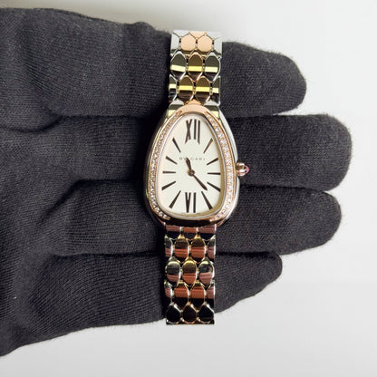 Bvlgari Serpenti Seduttor 34mm White Dial Watch Ref# 104058