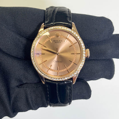 Rolex Cellini 39mm Pink Dial Watch Ref# 50705RBR