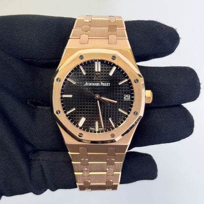 Audemars Piguet Royal Oak 41mm Black Dial Watch Ref# 15500OR.OO.D002CR.01 - Happy Jewelers Fine Jewelry Lifetime Warranty