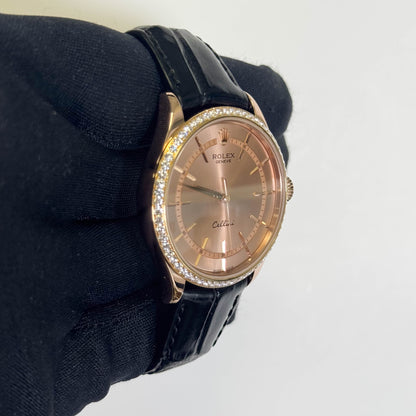 Rolex Cellini 39mm Pink Dial Watch Ref# 50705RBR